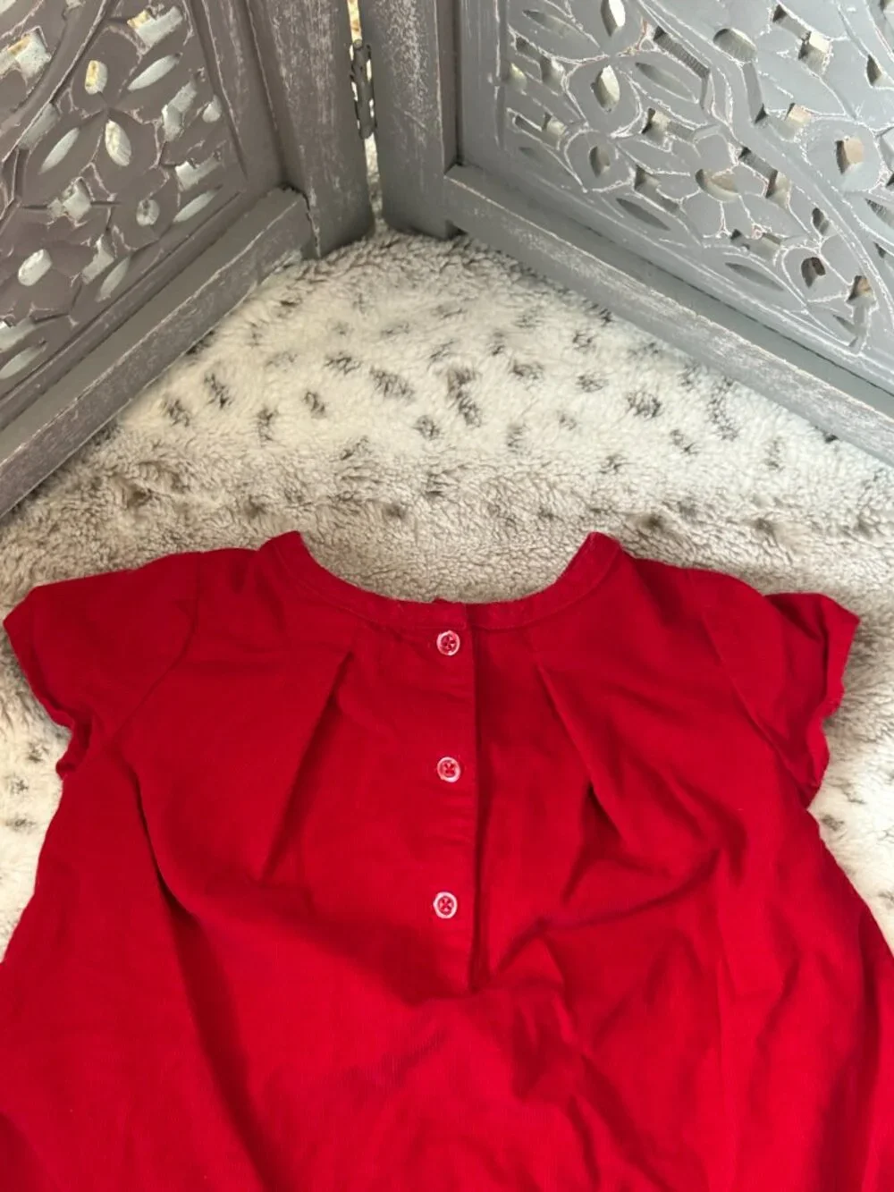 Baby GAP red corduroy dress girls 12-18 months formal glam holiday party winter